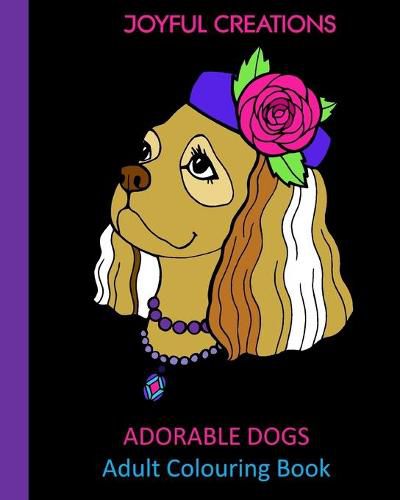 Cover image for Adorable Dogs: Adult Colouring Book UK Edition