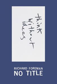 Cover image for Richard Foreman: No Title