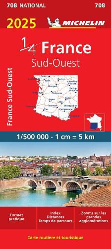 Cover image for Southwestern France 2025 - Michelin National Map 708