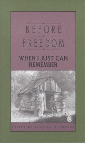 Cover image for Before Freedom, When I Just Can Remember: Personal Accounts of Slavery in South Carolina