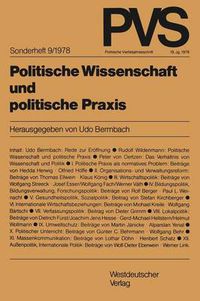 Cover image for Politische Wissenschaft Und Politische Praxis: Tagung Der Deutschen Vereinigung Fur Politische Wissenschaft in Bonn, Herbst 1977