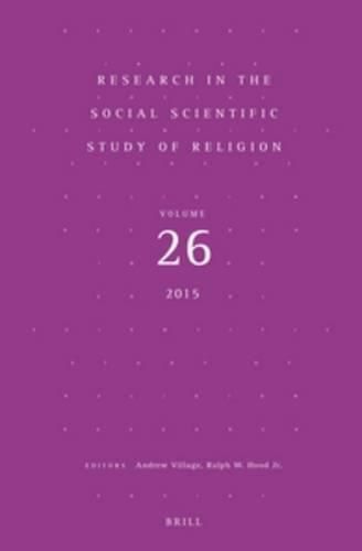 Research in the Social Scientific Study of Religion, Volume 26 