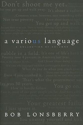 Cover image for A Various Language: A Collection of Columns
