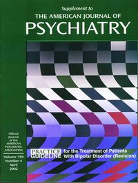 Cover image for American Psychiatric Association Practice Guidelines for the Treatment of Patients with Bipolar Disorder