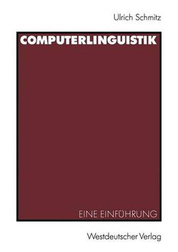 Cover image for Computerlinguistik: Eine Einfuhrung