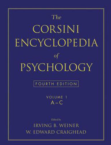 Cover image for The Corsini Encyclopedia of Psychology, Volume 1