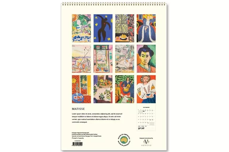 Matisse Medium Calendar 2026