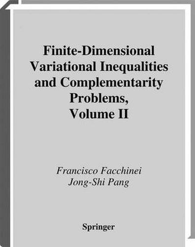 Cover image for Finite-Dimensional Variational Inequalities and Complementarity Problems
