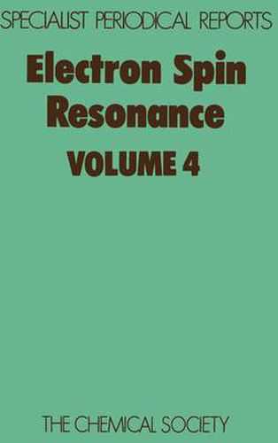 Cover image for Electron Spin Resonance: Volume 4