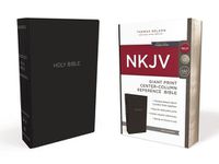 Cover image for NKJV Holy Bible, Giant Print Center-Column Reference Bible, Black Leather-look, 72,000+ Cross References, Red Letter, Comfort Print: New King James Version