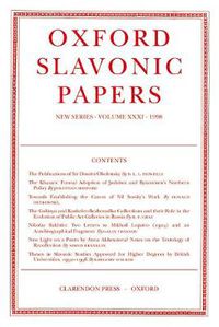 Cover image for Oxford Slavonic Papers: Volume XXXI (1998)