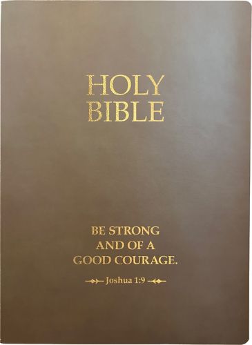 KJV Holy Bible, Be Strong and Courageous Life Verse Edition, Large Print, Coffee Ultrasoft