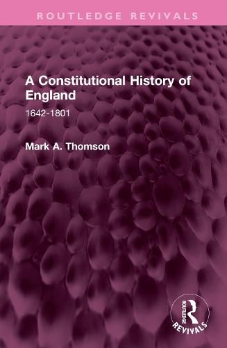 Cover image for A Constitutional History of England