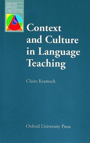 Cover image for Context and Culture in Language Teaching