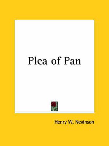 Cover image for Plea of Pan (1901)