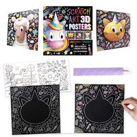 Cover image for Scratch Art 3D Posters: Unicorn & Friends