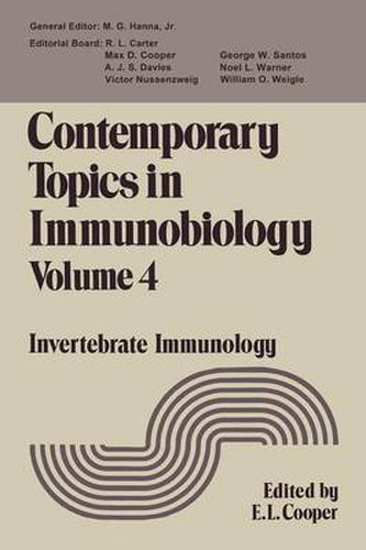 Cover image for Contemporary Topics in Immunobiology: Volume 4 Invertebrate Immunology