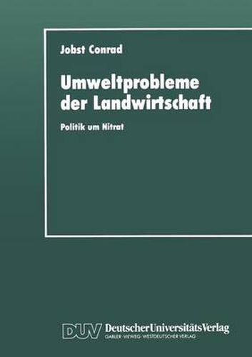 Cover image for Umweltprobleme Der Landwirtschaft: Politik Um Nitrat