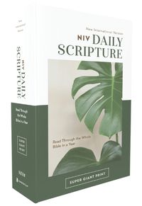 Cover image for NIV, Daily Scripture, Super Giant Print, Paperback, White/Green, Comfort Print