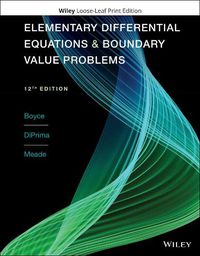 Cover image for Elementary Differential Equations and Boundary Value Problems