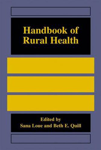 Cover image for Handbook of Rural Health