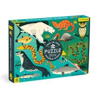Cover image for Land & Sea Predators 100 Piece Double-Sided Puzzle