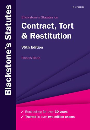 Cover image for Blackstone's Statutes on Contract, Tort & Restitution