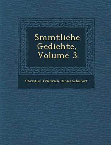 Cover image for S Mmtliche Gedichte, Volume 3