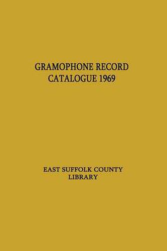 Cover image for Gramophone Record Catalogue