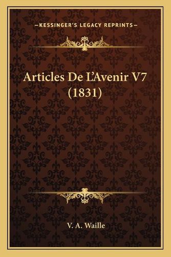 Articles de L'Avenir V7 (1831)