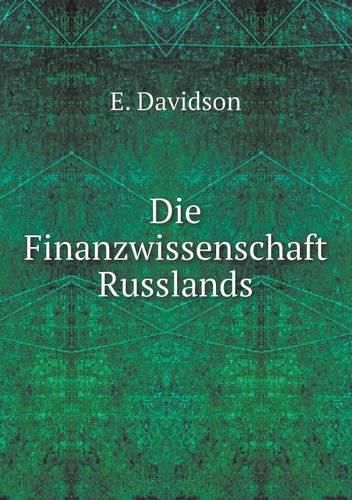 Cover image for Die Finanzwissenschaft Russlands