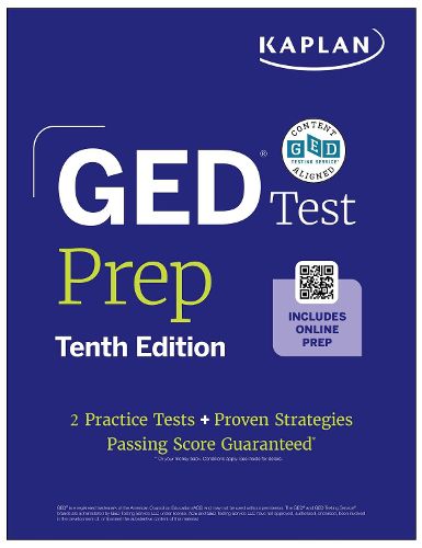 Cover image for GED Test Prep, Tenth Edition (2026): Includes a Diagnostic Pretest, 2 Full Length Practice Tests, 1000+ Practice Questions, and 40+ Online Videos