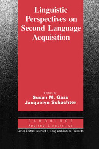 Cover image for Linguistic Perspectives on Second Language Acquisition