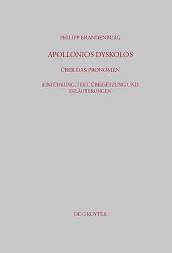 Cover image for Apollonios Dyskolos. UEber das Pronomen