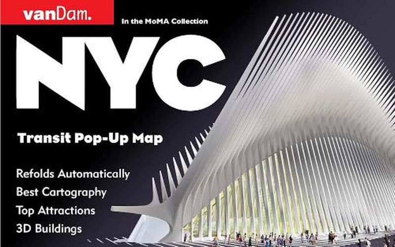 Cover image for NYC Transit Unfolds Pop-Up Map by Vandam