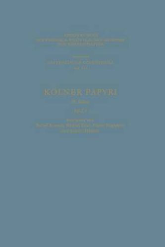 Cover image for Koelner Papyri