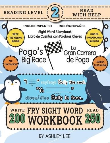 Cover image for 250 Sight Word Storybook, Pogo's Big Race (Level 2) Bilingual English/Spanish Ingles/Espanol