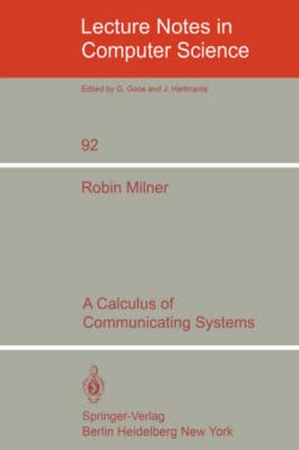 Cover image for A Calculus of Communicating Systems