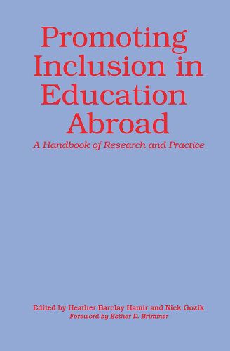 Cover image for Promoting Inclusion in Education Abroad: A Handbook of Research and Practice