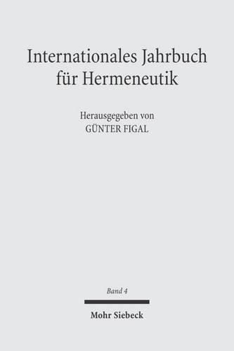 Cover image for Internationales Jahrbuch fur Hermeneutik: Schwerpunkt: Platon und die Hermeneutik