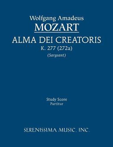 Cover image for Alma Dei Creatoris, K. 277 (272a) - Study Score