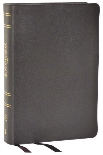 Cover image for KJV, The Woman's Study Bible, Black Genuine Leather, Red Letter, Full-Color Edition, Comfort Print (Thumb Indexed)