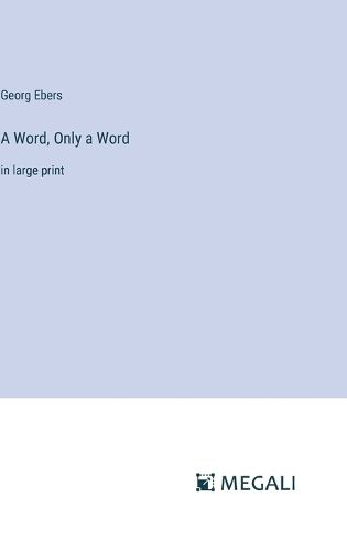 Cover image for A Word, Only a Word