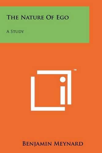 Cover image for The Nature of Ego: A Study