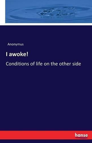 Cover image for I awoke!: Conditions of life on the other side