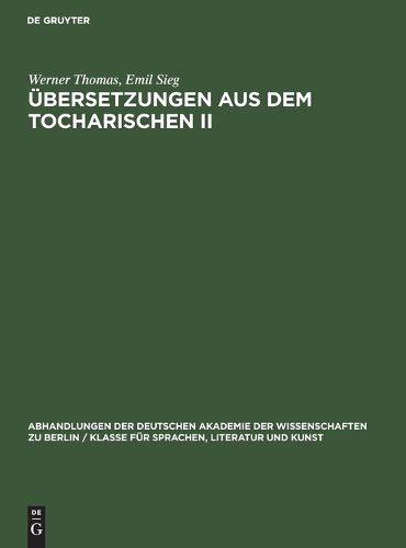 Cover image for UEbersetzungen aus dem Tocharischen II