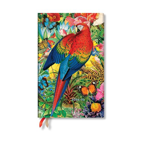 Cover image for Tropical Garden (Nature Montages) Mini 12-month Day-at-a-time Hardback Dayplanner 2025 (Elastic Band Closure)