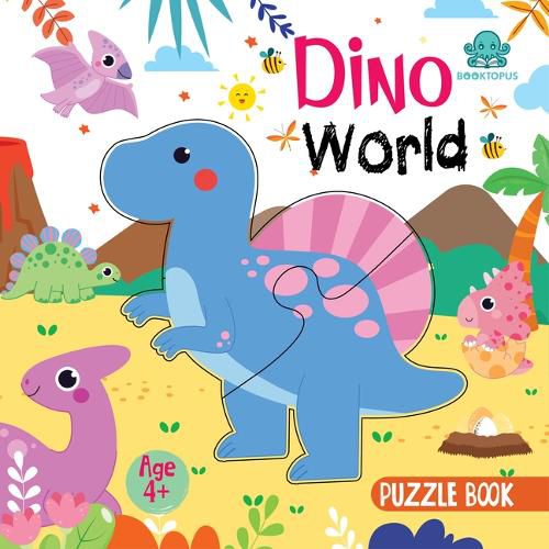 Cover image for Booktopus Square Puzzle Board Book - Dino World Learning Puzzle with Easy Grip Pieces - Educational Toys for Kids 4+ Years - Motor Skills De