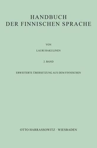 Cover image for Handbuch Der Finnischen Sprache: Erweiterte Ubersetzung Aus Dem Finnischen / 2. Band