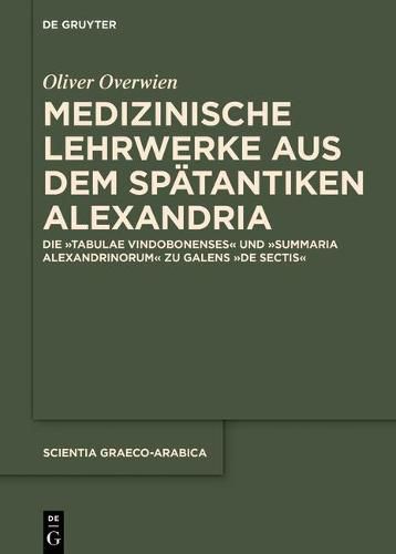 Cover image for Medizinische Lehrwerke Aus Dem Spatantiken Alexandria: Die Tabulae Vindobonenses Und Summaria Alexandrinorum Zu Galens de Sectis